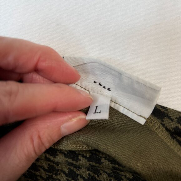 bryn Walker Dimitri Nocola Houndstooth Tunic Top Olive Green Black Large - Picture 11 of 12